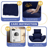 Yefound Hanging Basket Seat Cushion Egg Chair Cushion Waterproof Hanging Chair Cushion with Headrest Light Grey Yefound