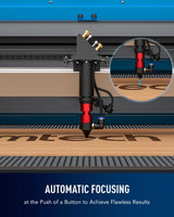 OMTech 100W CO2 Laser Engraver, 24x40 Inch Laser Engraving Machine with Autofocus Autolift 2 Way Pass Air Assist Water Pump, Industrial Laser Cutter Cutting Etching Machine for Wood Glass Acrylic More OMTech