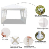 Party Tent 10x20 Outdoor Canopy Tents for Parties with 4 Removable Sidewalls Heavy Duty White Wedding Events Tent Patio Gazebo Shelter Perfect for Cater Birthday Graduation Pavilion Beach BBQ susici