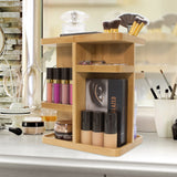 Sorbus 360° Makeup Organizer - Bamboo Wood Make Up Storage Carousel for Cosmetics, Skin Care Rotating Makeup Organizer for Vanity, Bathroom Storage Sorbus