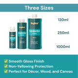 CrafTreat Gloss Varnish - Clear Acrylic Varnish for Oil Painting, Canvas, Wood - 120 ml CrafTreat