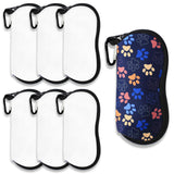 6 Pcs Sublimation Sunglasses Case Blanks Set,Sublimation Blanks Sunglass Case Neoprene Sunglass Case for Sublimation Blanks Sunglasses Travel Case Soft With Mountain Buckle Heat Transfer Printing Dye KKSUBCA