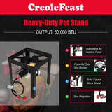 CreoleFeast TFS3010 Propane 30 Qt. Turkey and 10 Qt. Fish Fryer Boiler Steamer Set, 50,000 BTU Burner, Ideal for Outdoor Cooking Creole Feast