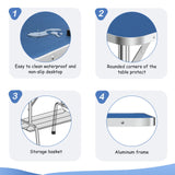 APRILSOUL 42 Inch Pet Grooming Table for Medium Dogs,Adjustable Height,Foldable,Anti-Slip Surface,with Arms, Nooses, Mesh Tray APRILSOUL