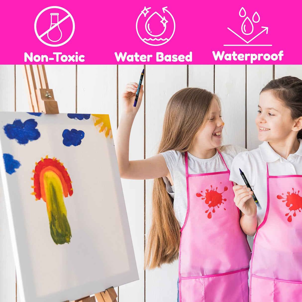 Acrylic Paint Markers Dual Tip (12 Pack) - Acrylic Markers Paint Pens for Rocks - Bold Acrylic Paint Pens Fine Tip and Dot Tip - Fabric Makers Permanent for Clothes Water Based Markers - Chalky Crown CHALKY CROWN