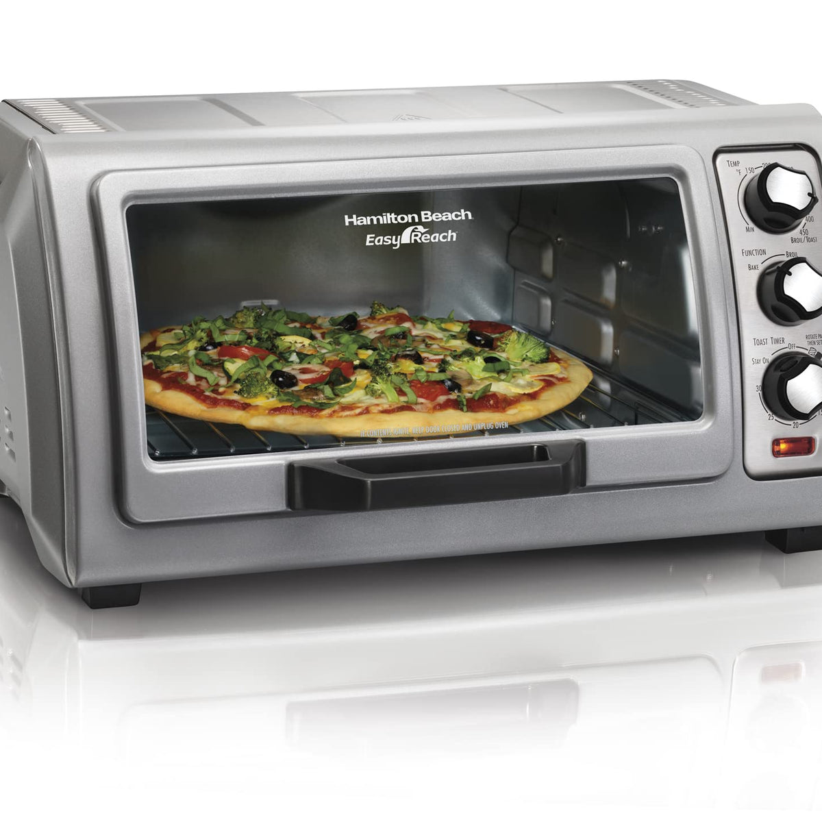 Hamilton Beach 6 Slice Countertop Toaster Oven With Easy Reach Roll-To ...