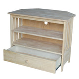 IC International Concepts Mission Corner Entertainment/TV Stand, Espresso IC International Concepts