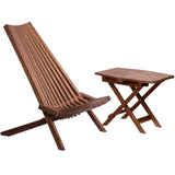 CleverMade Tamarack Folding Table - Outdoor Patio Furniture Accessory for Home Entertaining in the Patio, Backyard, and Deck, Cinnamon, Small CleverMade