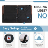 wOod-it Futon Sofa Bed, Memory Foam Foldable Couch Convertible Loveseat Sleeper Daybed with Adjustable Armrests for Small Space, Studio, Office, Apartment, Compact Living Room, Dark Gray wOod-it