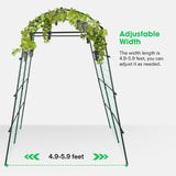 VIVOSUN 7Ft. Arch Trellis for Climbing Plants, 7 x 6 x 7ft Tall Metal Tunnel Trellis, Lightweight Metal Plant Support Archway with Nylon Netting for Climbing Vine, Vegetables, Fruits, Flowers, Black VIVOSUN