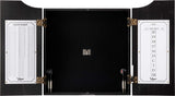 Viper by GLD Products Hudson Solid Wood Cabinet for Sisal/Bristle Steel Tip Dartboard with Dry Erase Scoreboard and Out-Chart, Black Finish Viper
