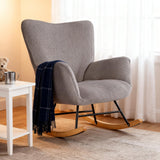 Dipurman Nursery Rocking Chair Cover,1 Piece Glider Chairs Cover Slipcovers,Soft with Elastic Bottom Spandex Jacquard Small Checks,Furniture Protector Washable,Light Gray Dipurman