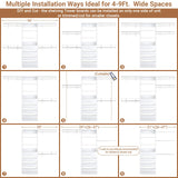 Aheaplus Closet System with 4 Drawers, 8FT Wood Closet Organizer System, 96’’ Closets Built In System Tower with Shelves, Walk-in Closets Wardrobe Clothes Garment Rack, Fits Spaces 4-9 ft, White Aheaplus