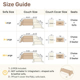 Houmiggle Sectional Couch Covers, 2 Pieces Washable L Shaped Couch Covers Sofa Blanket for Dogs Pet Friendly Sectional Sofa Slipcovers Furniture Protector,71"x 110"+ 71"x 118",(X-Large,Coffee) Houmiggle
