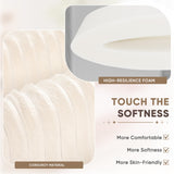 Homall 67” Cloud Couch Sofa 2 Seater Comfy Upholstered Loveseat Floor Sofa with High Density Memory Foam, No Assembly Required, Boneless Couch for Bedroom Living Room (White, Loveseat) Homall