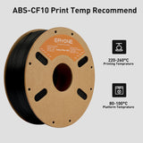 ERYONE Carbon Fiber ABS 3D Printer Filament 1.75mm +/- 0.03mm, 3D Printing Filament ABS CF 1kg Spool (2.2LBS), Black ERYONE