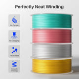 ELEGOO Silk PLA Filament 1.75mm Silver 1KG, 3D Printer Filament Dimensional Accuracy +/- 0.02mm, 1kg Plastic Spool(2.2lbs) 3D Printing Filament Fits for Most FDM 3D Printers ELEGOO