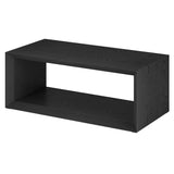 Henn&Hart 48" Wide Rectangular Coffee Table in Black Grain, for Home, Living Room, Bedroom, Entertainment Room, Office Henn&Hart