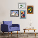 XUANLUO 5x7 Picture Frames Set of 4 Rustic Retro Photo Frame with Tempered Glass Wall Mount and Tabletop Display Family Friends Wedding Gift XUANLUO