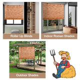 Natural Hand-Woven Bamboo Roller Shades for Indoor and Outdoor Privacy QHDPKU