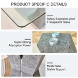 71" Glass Dining Table Set for 8, Kitchen Table and 8 PU Leather Chairs, Tempered Glass Top and MDF Base, 9-Piece Table Set Ideal for Living Room BAOPIN