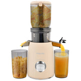 Pukomc Juicer Machines, Cold Press Juicer with 4.1'' Large Feed，Slow Masticating Machines Chute Fit Whole Vegetable And Fruit，High Juice Yield Juicer Easy to Clean Pukomc