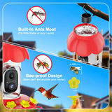 SECUHOME Smart Hummingbird Feeder with Camera Wireless Bird Feeders for Outdoors Video Watching AI Camera with Auto Capture Videos & Motion Detection SECUHOME