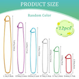 12 PCS Knitting Stitch Holder 6 Size Aluminum Yarn Stitch Holders Stitch Markers for Crocheting Practical Knitting Crochet Tools for Knitting Notions or Crochet Sliverdew