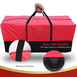 Christmas Tree Storage Bag, Fits Up 10 Ft Tall Artificial Trees-Heavy Duty Holiday Storage Box with Durable Reinforced Handles & Zipper & Transparent Pocket- 600D Oxford Tree Storage Container, Red PLTCAT
