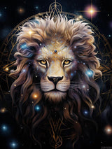 JXAVAXDE DIY 5D Diamond Art Painting Kits for Adults Zodiac Leo Lion Easy for Beginner Round Full Drill Pait by Diamond Art Cross Stitch Mosaic Gems Craft for Home Decoration Gift 30x40cm JXAVAXDE