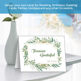 Ohuhu Blank White Cards and Envelopes 100 Pack - 5" x 7" Heavyweight Folded Cardstock and A7 Envelopes for DIY Greeting Cards Wedding Birthday Invitations Baby Shower Thank You Cards and All Occasions Ohuhu