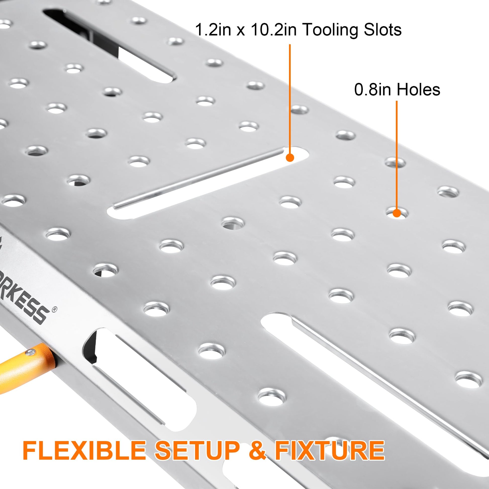 WORKESS Metal Welding Table Folding 1000 lbs Load Capacity Heavy Duty Steel Construction Workbench for Welding Adjustable 7 Level Height - WoodArtSupply