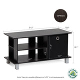 Furinno Simplistic TV Entertainment Center, Espresso/Black Furinno