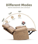 GarveeHome Oversized Extra Wide Recliner Chair - Faux PU Leather Large Manual Recliner for Adults, Exceptional Comfort Lazy Chair with 1.5X Sponge Filling and Easy Recline Mechanism for Relaxation GarveeHome