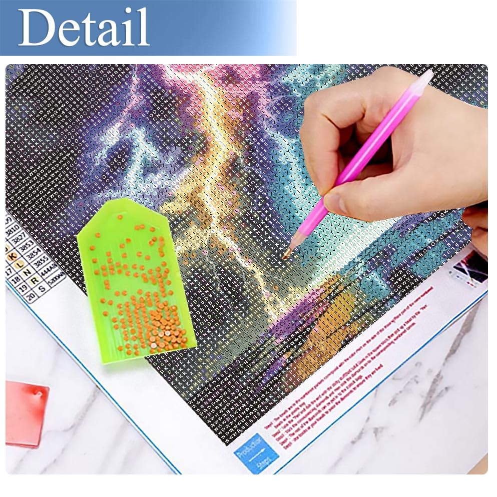 JFYHAB Lightning Diamond Art Kits for Adults, Lightning Diamond Painting Kits for Beginners, DIY 5D Sky Diamond Painting with Round Gem Art Kits for Adult for Gift Home Wall Decor 12x16 Inch JFYHAB