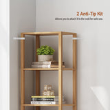 TUTOTAK Bookshelf, 6-Tier Tall Book Shelf, Narrow Bookcase for Small Space, DIY Stackable Bookshelf, for Living Room, Office, Study, Entryway, Industrial, Natural BS01BN006 TUTOTAK