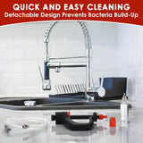 Dreyoo Marinade Injector Syringe for Smoking, Meat Injector Syringe with 3 Flow Settings, 4 Precision Needles & 33.46in Hose Ideal Meat Syringe Pump for BBQ, Smoking, Turkey and Holiday Feasts Dreyoo