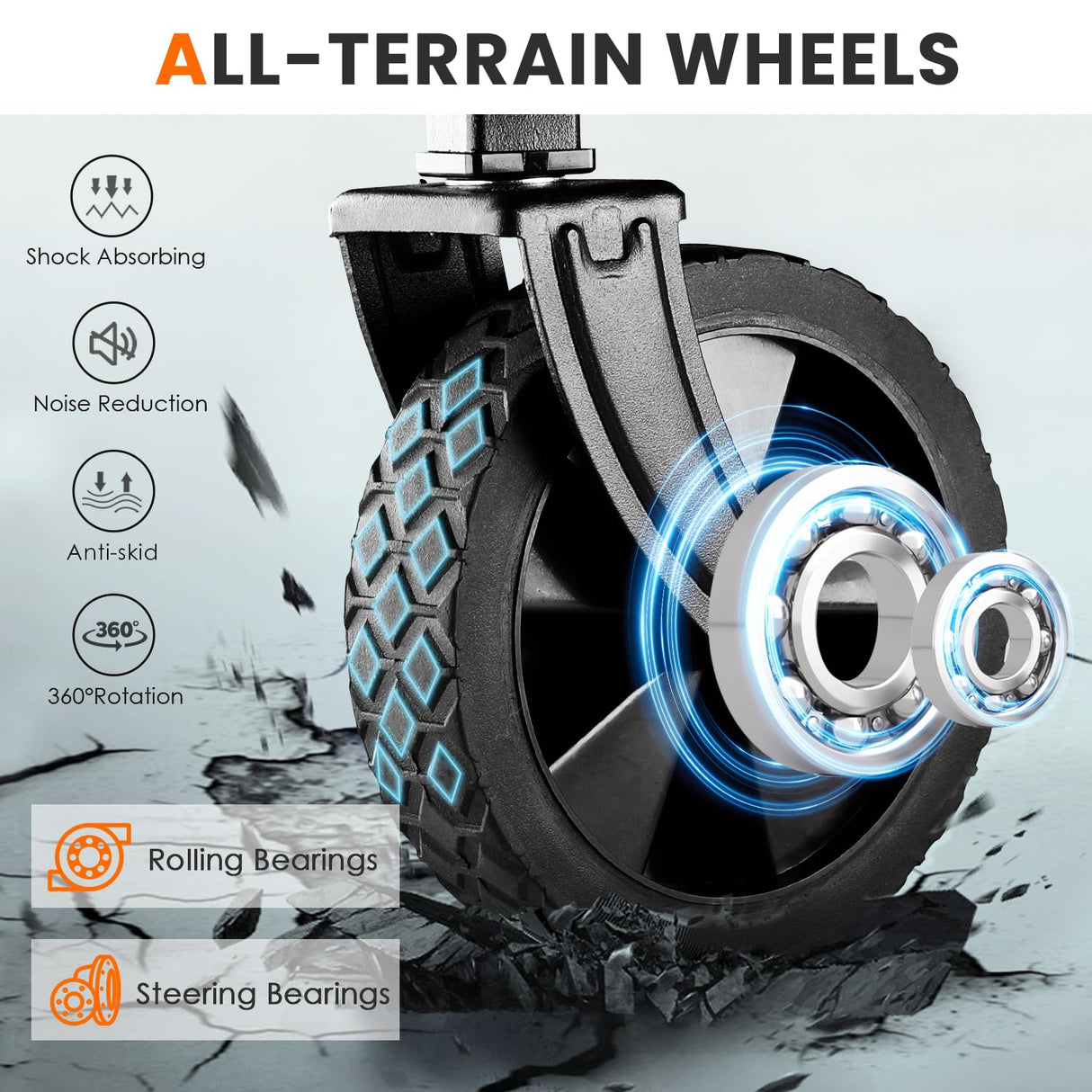 Uyittour Collapsible Wagon Cart Foldable with 220lbs Weight Capacity, Lightweight Portable Folding Utility Grocery Shopping Cart with Wheels for Camping Sports Beach and Shopping Uyittour