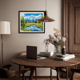 ARNLRDYA Grand Teton Paint by Numbers for Adults, Mountain Forest National Park Paint by Number Kits, Lake Scenery Acrylic Painting on Canvas for Gift Home Decor(20x16inches,No Frame) ARNLRDYA