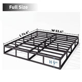 HUEIIS Full Box Spring 9 Inch High Profile Strong Metal Frame Mattress Foundation, Quiet Noise-Free,Easy Assembly, 3000lbs Max Weight Capacity HUEIIS