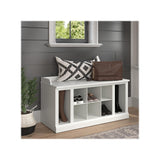 kathy ireland Home by Bush Furniture kathy ireland Home by Bush Furniture Woodland Shoe Storage Bench with Shelves, 40-inch, White Ash (WDS240WAS-03) Bush Business Furniture