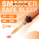 M-T 2 IN 1 Soldering Iron & Hot Air Rework Station 760W High Power With 3 Sets Stored Temperature and Smart Safe Sleep Mode SMD Estacion de Calor,°F/°C Conver Digital,Temp Correction Dual LED Screen M-T