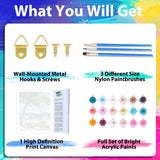 xcemhil Beach Paint by Numbers Kit for Adults, Paint by Number Palm Tree, Seaside Paint by Numbers Kit for Adults Beginner for Gift and Home Wall Decor 16x20 Inch xcemhil