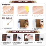 Furniture Repair Kit Wood Touch up Maker Restore Any Wood Furniture, Cover Surface Scratch for Wooden Floor Table, Filler Oak, Cabinet, Door, Veneer, DAIXISM