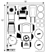 Scotts 10' x 12' Outdoor Lockable Water-Resistant Steel Storage Shed Building with Tool Hanger and Gable Roof, Green Scotts