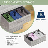 Modern 6-Drawer Dresser with Spacious Storage,Sturdy Wood Frame, and Large Capacity Drawers, Dressers for Bedroom, Home Organization Storage for Living Room or Hallway, Grey Techni Home