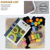 MGahyi Latch Hook Rug Kits for Adults, DIY Crochet Yarn Rugs Hooking Craft Kit with Color Preprinted Pattern Design for Kids Adults and Beginners(Sunflower, 20 x 15in) MGahyi