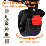 EAYNON 220L Collapsible Foldable Wagon with 500lbs Weight Capacity, Utility Wagon Cart Heavy Duty,with Big All-Terrain Beach Wheels & Drink Holders,for Camping, Garden, Sports, Beach, Shopping,Black EAYNON