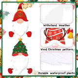 4 Pcs Christmas Fence Peeker Decoration Garden Yard Decorations Xmas Outdoor Garden Fence Sign Ornament Christmas Peeker Art for Holiday Patio Home Decor(Novel Style) Amyhill