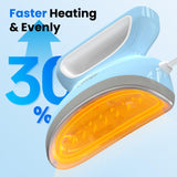 Calogy Hat Press Heat Machine for Caps, Mini Portable Hat Heat Press with Timer, Max 410℉,Precision Temp Control ±5℉, Fast & Evenly Heating Curved Plate for Vinyl Transfer, Sublimation, Iron (Blue) Calogy